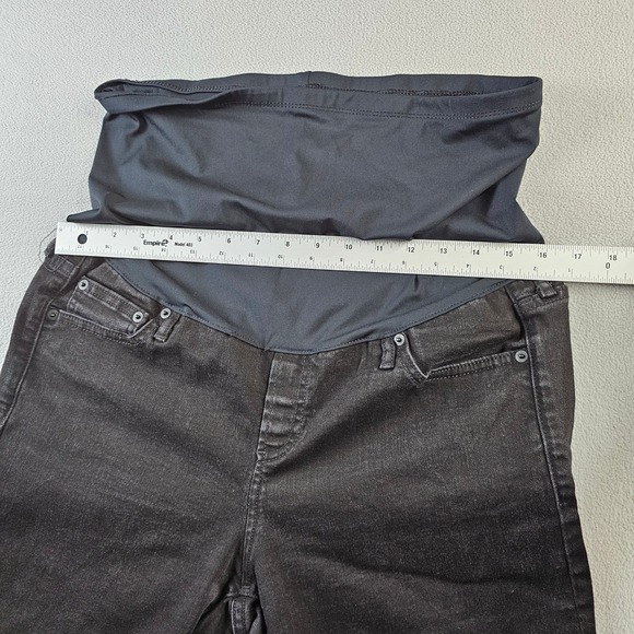 Gap 1969 Maternity Resolution True Skinny Jeans 32r Black Light Wash Casual - Picture 5 of 14